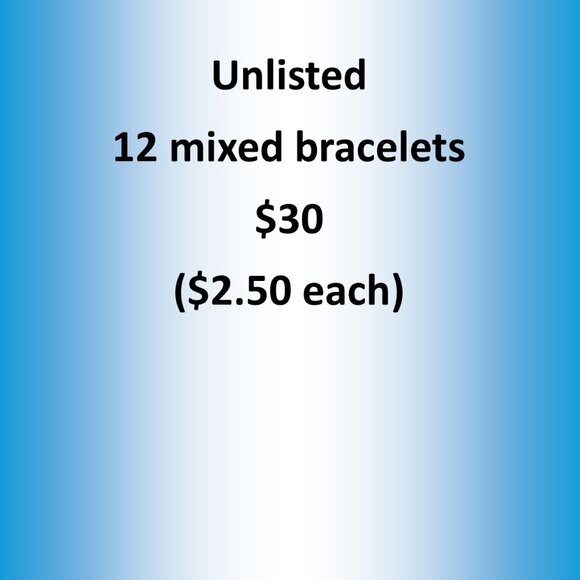 SALE $25 12 mixed bracelets example photo of what you will get - Picture 2 of 2